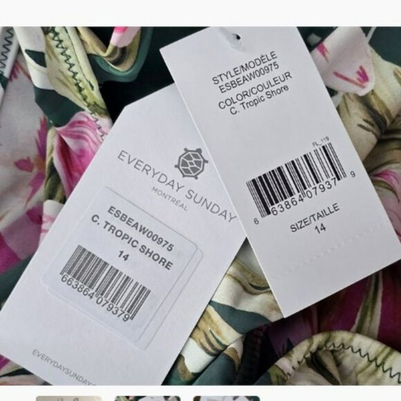 Everyday Sunday One Piece Swimsuit size 14 NWT - Picture 7 of 9